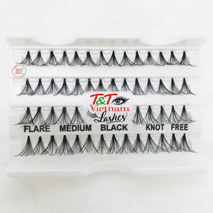 Vietnam high quality individual cluster false <b>eyelash</b> flare <b>extension</b> knot free by Synthetic white and pink tray - Product Image 4