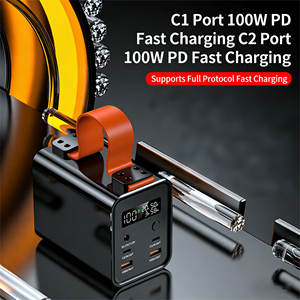 Station d'alimentation 60000mAh 100W+22.5W PD+QC double USB Type-C, charge rapide en extérieur, banques d'alimentation avec cordon lumineux pour ordinateurs portables - Product Image 4