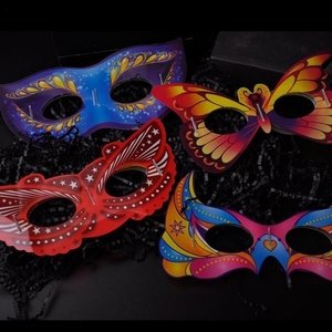 Maschera <span class=keywords><strong>per</strong></span> Occhi Luminosa al Neon, Maschera Fluorescente <span class=keywords><strong>per</strong></span> Mezza Faccia <span class=keywords><strong>per</strong></span> Matrimoni, Compleanni, Capodanno, Halloween, Natale, Feste, Carnevale, Balli di Gala - Product Image 2