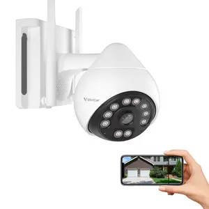 CS69 CCTV deteksi gerakan penglihatan malam nirkabel, kamera baterai luar ruangan WiFi dengan penglihatan malam deteksi gerakan CCTV