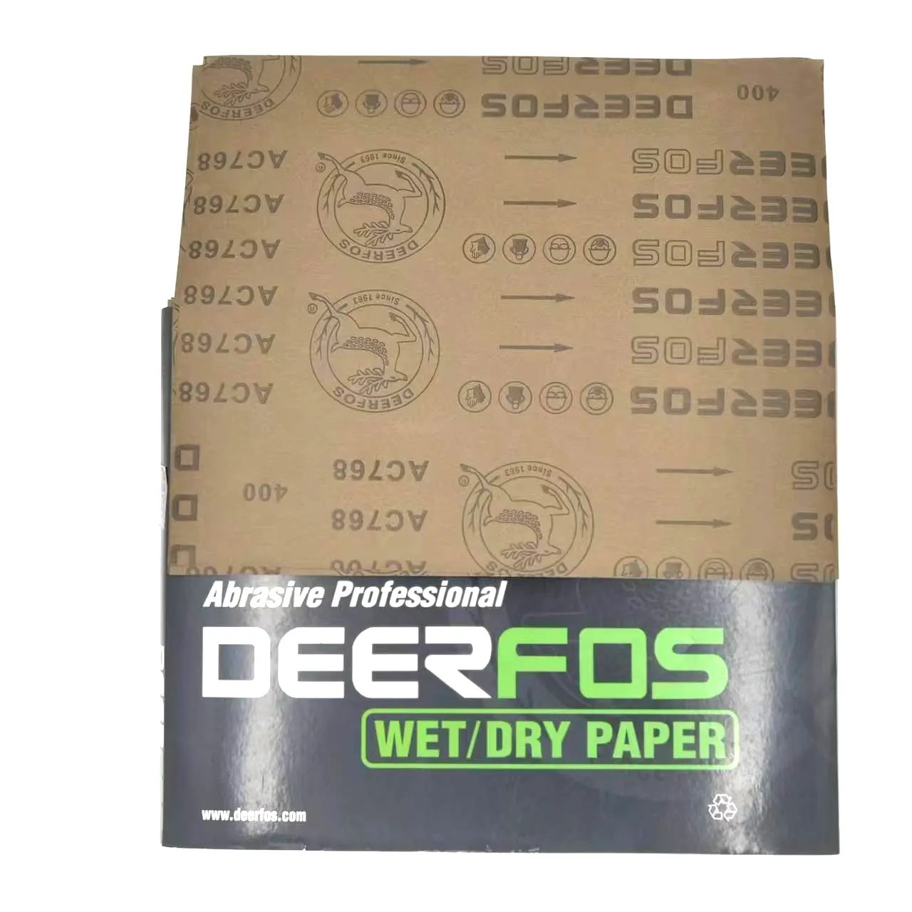 Deerfos กระดาษทรายซิลิคอนคาร์ไบด์,กระดาษทรายกันน้ำสำหรับขัดไม้และรถยนต์