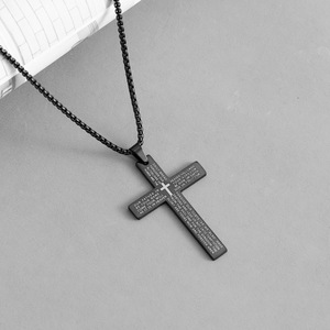 Collar con Colgante <span class=keywords><strong>de</strong></span> Cruz con Versículo Bíblico Grabado <span class=keywords><strong>para</strong></span> <span class=keywords><strong>Hombre</strong></span>, Collar <span class=keywords><strong>de</strong></span> Acero Inoxidable con la Oración del Señor <span class=keywords><strong>para</strong></span> <span class=keywords><strong>Hombre</strong></span> - Product Image 6