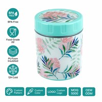 Boîte isotherme personnalisable à double paroi en PP, sans BPA, alimentaire, pour consommation directe, écologique, longue durée, conservation au froid pendant 12 heures