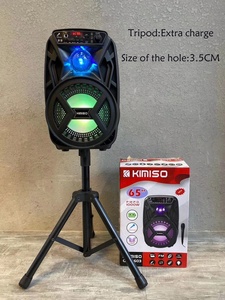 QS-3603 Mỹ Hot Bán 6.5Inch Ngoài Trời Xe Đẩy Di Động Loa Với LED Bóng Ánh <span class=keywords><strong>S</strong></span>áng Và Có Dây Mic Tripod - Product Image 4