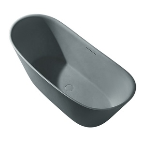 Bañera de piedra de <span class=keywords><strong>roca</strong></span> Artificial ovalada Beige, bañera de remojo de SPA interior para proyectos de Hotel, bañeras independientes coloridas - Product Image 3