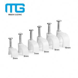 Clipes de Cabo de Parede Quadrados de Plástico com Pregos de Concreto Disponíveis - Product Image 5