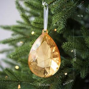 5 Inch Jumbo <b>Large</b> Jewel <b>Ornaments</b> Christmas Tree Acrylic Glitter Gem Hanging Decorations for Xmas Wedding Holiday Party Decor - Product Image 5