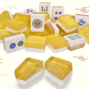 Fichas de Mahjong Chinas de Acrílico con Cristales Brillantes Dericsson, Juego de 144 Fichas de Mahjong, 38/40/42 mm - Product Image 5