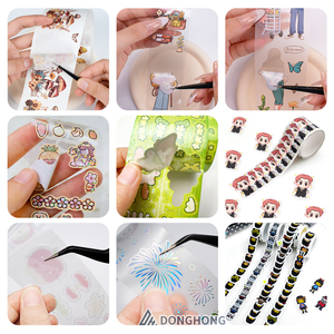 Rollo de Pegatinas Personalizadas Kawaii con Corte Kiss Cut y Purpurina, con Etiqueta Circular - Product Image 6