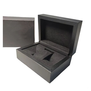 Luxury Matte <b>Black</b> Watch <b>Gift</b> <b>Box</b> With Gear Embossing Custom Logo Mechanical Watch Packaging <b>Box</b> - Product Image 2
