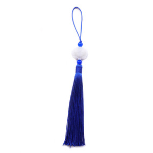 White Jade Lotus Pendant With Tassels Mixed Colors Classic Court Style Decorative Clothing Accessories Gift <b>Bookmark</b> - Product Image 3