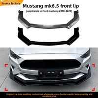 Nouveau Spoiler Avant pour Mustang MK6.5 2018-2023, Accessoire de Modification Extérieure en Noir Piano et Motif Fibre de Carbone OLIVER