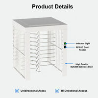 Tourniquet intelligent pleine hauteur avec lecteur QR Code RFID IC pour contrôle d'accès haute sécurité anti-évasion pour entrée d'usine et d'entreprise