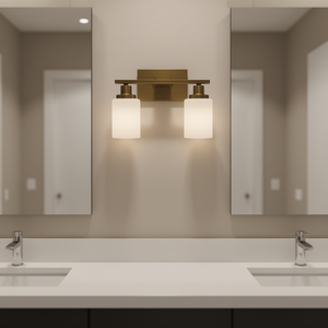 Modern <b>Bathroom</b> Vanity Light Brushed <b>Brass</b> 6-Light Warm White LED Wall Sconce for <b>Bathroom</b> Bedroom Hallway - Product Image 2