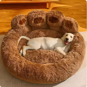 Hersteller Großhandel Benutzer definiertes Logo Haustier Lieferant Plüsch Hund Katzen bett Bär Pfoten form - Product Image 1