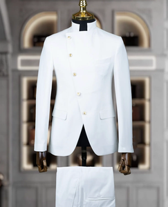 Completo da Matrimonio Verde Scuro per Uomo, Formale a 2 Pezzi, Vestito Indiano Slim Fit <span class=keywords><strong>con</strong></span> <span class=keywords><strong>Blazer</strong></span> e 5 <span class=keywords><strong>Bottoni</strong></span> Dorati, Set di Abbigliamento Maschile alla Moda - Product Image 6