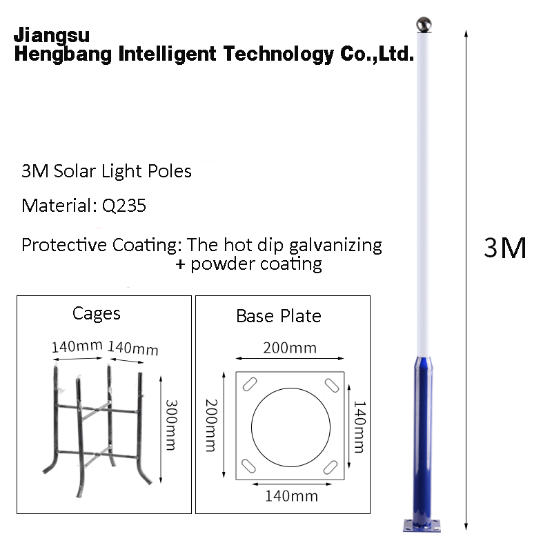driveway solar lamp pole