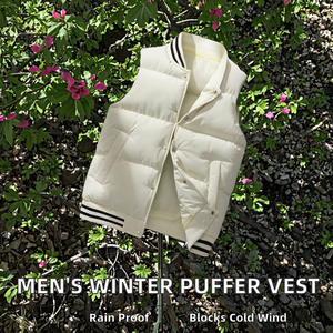 Chaleco Acolchado de Invierno Personalizado para Hombre, Talla Grande, Grueso, Cálido, Cortavientos, Impermeable, de Algodón, Deportivo, Informal, Sin Mangas - Product Image 2