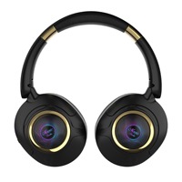Casque de jeu sans fil Bluetooth RGB Factory Sports, son stéréo HIFI, dynamique, pliable et rotatif