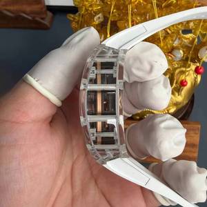 นาฬิกาข้อมือจักรกลหรูหรา รุ่น 066 ตัวเรือนคริสตัลใส ดีไซน์ Golden Finger Tourbillon สำหรับทุกเพศ สไตล์ลำลองธุรกิจ ขายดี - Product Image 5