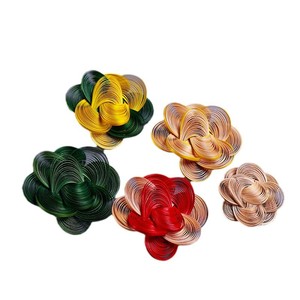 Bamboo Woven Corsages Handmade Floral Fashion Accessories Natural Material Gift For Ethnic Style Jewelry - Product Image 4