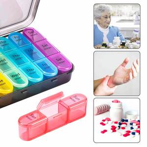 กล่องยาพกพาสำหรับการผจญภัยกลางแจ้ง แบบรายสัปดาห์ 21 ช่อง แยกส่วนได้ ผลิตจากวัสดุปลอดสาร BPA พร้อมโลโก้สั่งทำ - Product Image 3