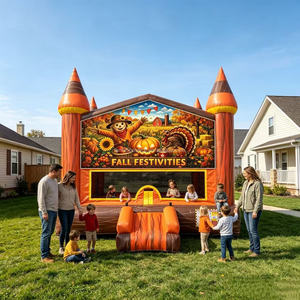 Castillo Inflable <span class=keywords><strong>en</strong></span> Oferta, <span class=keywords><strong>Casa</strong></span> <span class=keywords><strong>de</strong></span> Brinco Inflable para Niños con Tobogán, Equipo <span class=keywords><strong>de</strong></span> Entretenimiento para Fiestas al Aire Libre - Product Image 6