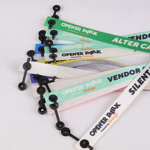 أساور قابلة للتعديل مصنوعة من قماش RPET مخصص بالجملة مع شعار، أساور صديقة للبيئة للفعاليات والمهرجانات مع قفل آمن - Product Image 2