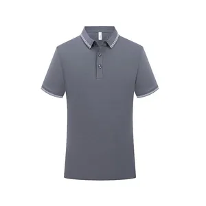 Strong toughness tensile tear resistance Oversized Polo T Shirts Custom 51% combed cotton 49% zinc-jade fiber Polo T Shirts