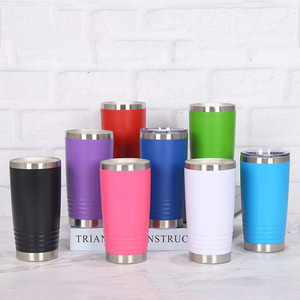 20oz White Colorful Camping Stainless Steel Vacuum Wine Drink Tea Coffee <b>Cups</b> <b>Insulated</b> Travel Coffee Mug Sublimation with Lid - Product Image 5