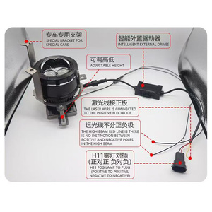 Auto-Zubehör 3 Zoll Nebelscheinwerfer 80W Bi-LED Laser Nebelleuchte Projektorlinse Bi-LED Laser Nebelleuchte Projektorlinse Fern-/Abblendlicht 6000K - Product Image 3