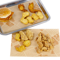 Papier sulfurisé double face en silicone de qualité alimentaire, anti-graisse, personnalisé, très vendu pour sandwichs, hamburgers et frites
