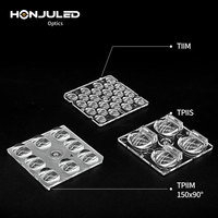 Lentille led extérieur pc pmma TYPE II-S optique 5050 projecteur cob réflecteur lumière d'inondation doublure focus rue modules OEM lentille led
