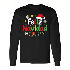 Maglietta a maniche lunghe Feliz Navidad, regalo natalizio spagnolo - Product Image 2