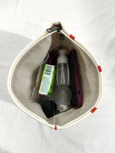 Pochette de maquillage haut de gamme en velours côtelé avec motif fruitier et détails de couture, organiseur cosmétique grande capacité, étui à lèvres - Product Image 3