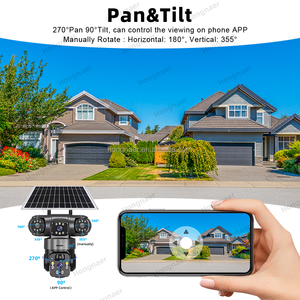 Hongnaer 15MP Solarbetriebene 4G Drahtlose Video-PTZ-IP-Kamera V380 Pro <span class=keywords><strong>3</strong></span>-Linsen Outdoor-Sicherheits-CCTV 4G-SIM-Karten-Solarkamera - Product Image 4