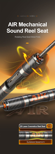 HISTAR OEM Butterfly <span class=keywords><strong>II</strong></span> Combo de Caña y Carrete de Pesca de Carbono Ultraligero 1.35 a 1.83m Acción Media Lanzamiento Largo Mango de 1 Segundo Río Lago - Product Image 2