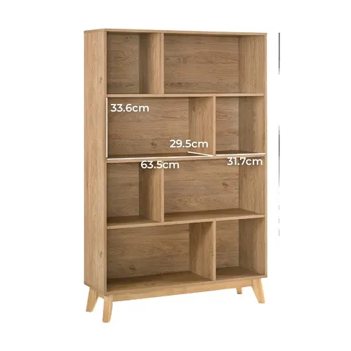 Tùy Chỉnh Hiện Đại 8 Kệ Tủ Sách Hiển Thị Bằng Gỗ Kệ Sách Đơn Giản Mdf Thư Viện Đồ Nội Thất Nhà Có Thể Gập Lại Đồ Nội Thất Phòng Khách