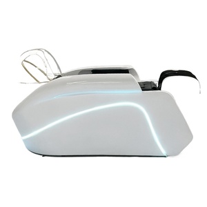 Fauteuil de coiffure et de lavage de cheveux avec coussin gonflable, massage corporel 4D et spa électrique pour la tête, pour usage hospitalier, avec bac en acier inoxydable - Product Image 1