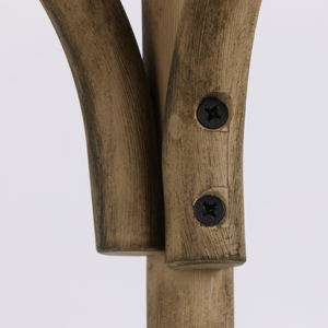 Chaise industrielle classique en chêne croisé en résine robuste et élégante pour les cérémonies de fêtes de fin repas - Product Image 6