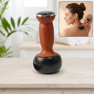 Electric Moxibustion <b>Massage</b> Device Wood Handle USB Rechargeable Full Body Use with Essential Oil for Abdominal Leg Waist Relief - Product Image 5