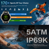 Reloj Inteligente Resistente DM59 con GPS, Pantalla AMOLED de 1.43'', Resistente al Agua IP67, Mapa Fuera de Línea, Altímetro, Brújula, para Contestar Llamadas, Calendario, Android