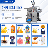 Machine d'emballage multi-voies pour liquides (miel, eau, jus, shampoing, enzymes, gelée, boissons) en bouteilles, sachets et pochettes