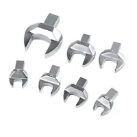 Clé à molette ouverte argentée 8-32mm, clé à insertion 9x12mm, en acier au chrome-vanadium, outil de torsion métrique pour maintenance mécanique