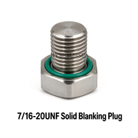 Bouchon d'étanchéité solide HYSF SUBSEA 3/4-16UNF en acier inoxydable avec joint torique pour équipement sous-marin, alimentation, PCB, FPC, UHF