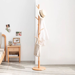 <span class=keywords><strong>Perchero</strong></span> de madera con 8 ganchos, colgador de abrigos de árbol para dormitorio, sala de estar, oficina, adecuado para colgar abrigos, sombreros, bolsas - Product Image 2