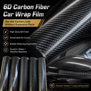Vinilo Adhesivo para Vehículos de Fibra de Carbono de Alto Brillo, Adhesivo 6D para Decoración de Interiores y Exteriores de Automóviles, Diseño Personalizado - Product Image 3