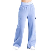 Pantalon cargo baggy taille haute pour femme pantalon droit respirant taille moyenne été multi-poches avec pantalon décontracté
