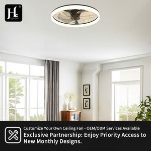 Intelligent modern 20 inch ceiling fan with LED moon <b>light</b>, 6-speed sealed roof <b>socket</b>, DC motor, brand new modern design - Product Image 5