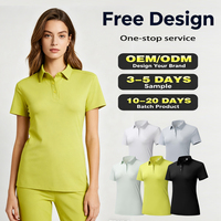 Camisas Polo de Uniforme Originales para Mujer, Diseño Personalizado 2025, de Secado Rápido, Elásticas, con Manga Corta y Cuello Semi Abierto